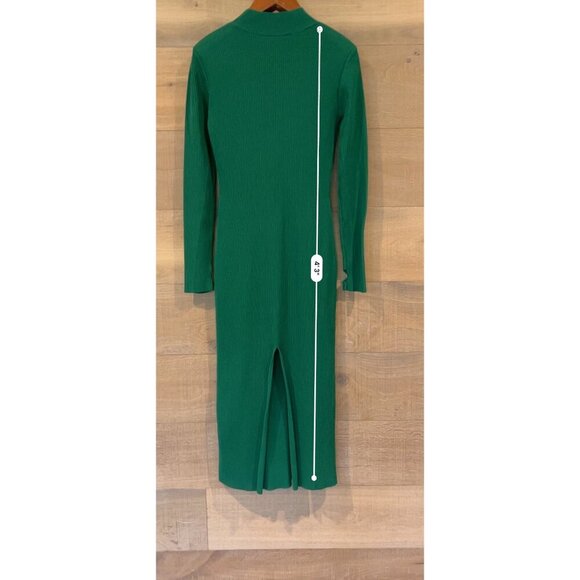 MONSE Keyhole Rib Body-Con green Sweater Dress SIZE L - Picture 9 of 12